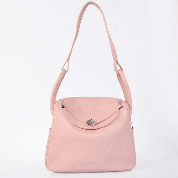 H1057 Hermes Lindy 30CM Havanne Borse 1057 pelle rosa Silve